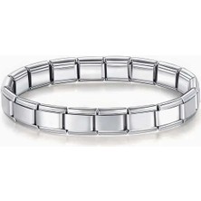 Cadde Dükkanı Erkek Bileklik Çelik Lastikli Silver