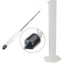 Normadia 0-100°C Alkol ve Dansimetre Seti, 250 ml Ölçüm Kabı ile