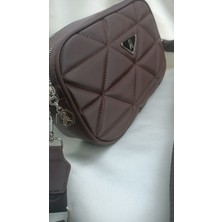 Hegef Shoes Kadın Bej Iki Bölmeli Kapitone Model Ayarlanabilir Askılı Çapraz Çanta