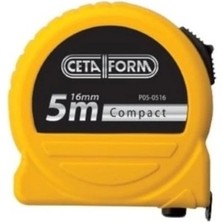 Normadia Compact Şerit Metre 5M/16FT, Inch ve Metrik Ölçüm, Dayanıklı Tasarım