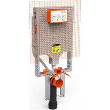VitrA VPro 765-1850-01 Gömme Rezervuar, Asma Klozetler için, Kalın Metal Ayaklı, 3/6 L