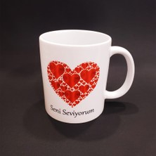 NW NessiWorld Kalpli Seni Seviyorum Baskılı Kupa Bardak