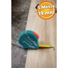 Normadia Bükülebilir Metal Şerit Metre 5 M x 19 Mm, Sarı Düğmeli Ölçüm Aleti