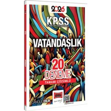 Yargı Yayınevi 2026 Kpss ve Diğer Tüm Sınavlara Yönelik Tamamı Çözümlü Vatandaşlık 20 Deneme