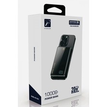 MiraLive PW598 10.000 Mah Dijital Göstergeli 20W Type-C ve 15W Kablosuz Şarj Pd Hızlı Şarj Magsafe Powerbank - Siyah