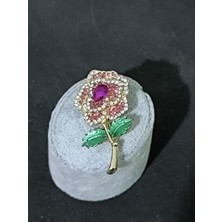 Vulwox Pembe Gül Broş