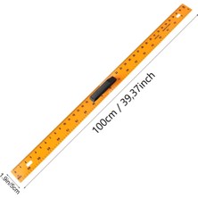 Normadia 2 Parçalı Plastik Tutma Saplı Manüfaktura Cetveli 1 Metre (Cm + Inch)
