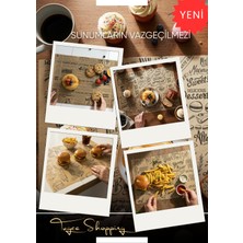 Tugce Shopping 100 Adet Sunum Kağıdı Kendinden Desenli Sofra Gazete Özel Desen Vintage Gazete Yağlı Kağıt