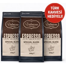 Valmiona Espresso Çekirdek Kahve 3X250G – Medium Dark Roast Special Blend Avantajlı Set