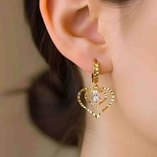 Bontexs Sevgililer Gününe Özel 18K Kalp Küpe