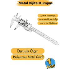 Normadia Dijital Metal Kumpas 150MM Paslanmaz LCD Hassas Ölçüm Aleti