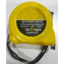 Normadia Dayanıklı Çelik Şerit Metre 5mt x 25MM, Hassas Ölçüm Aracı
