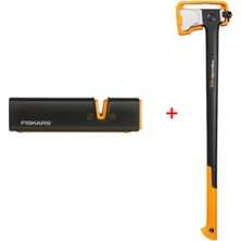 Fiskars 1069109 X36 L Yarma Baltası + Balta ve Bıçak Bileyici