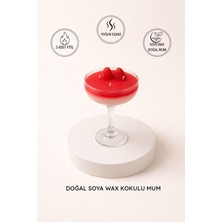Medu Candles Çilek Kokulu Soya Wax Doğal Dekoratif Kokulu Mum