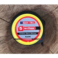 Normadia 5 Metre Çelik Şerit 25MM Kauçuk Kaplı, Dayanıklı ve Çok Amaçlı Kullanım