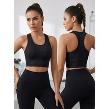 Ftilli Sırt Detaylı Spor Büstiyer