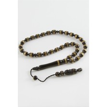 Zero Land Storozal Arpa Kesim Işlemeli Kuka Tesbih 8X10 Mm-Siyah