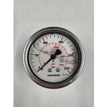 Normadia Çap 63 Pano Tip 250 Bar Gliserinli Manometre Paket