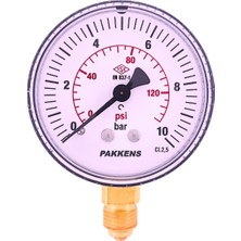 Normadia Yüksek Hassasiyetli Ø63 Manometre 10 Bar, Güvenilir ve Dayanıklı Ölçüm