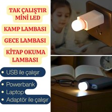 Hakan Living Mini USB LED Lamba Okuma, Gece, Koridor Aydınlatması Taşınabilir