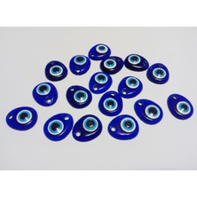 Beauty Be Makrome Için 17 Adet Nazar Boncuğu Seti - 4x3 cm Akrilik Cam Görünümlü - El Işi Hobi Malzemesi