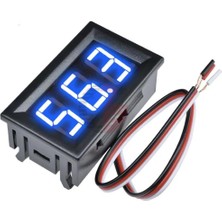 Normadia Mavi LED Dijital Voltmetre 0-30V, 0.56 Inç, 3 Kablolu Çok Fonksiyonlu