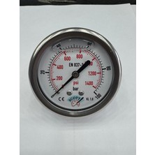 Normadia Ø 100 mm Gliserinli Tip Manometre 1/2'' Bağlantı, Pirinç ve Inox Malzeme