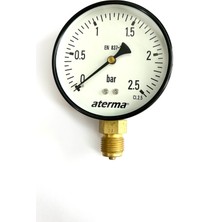 Normadia 100MM Manometre, 2,5 Bar, Kuru, 1/2" Ölçü, Sağlam ve Güvenilir Kullanım