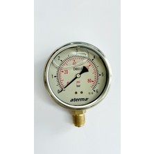 Normadia 100MM Manometre, 6 Bar, Gliserinli, 1/2" Ölçü, Yüksek Hassasiyet