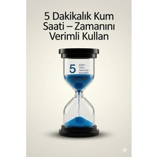 Ankaverse 5 Dakikalık Kum Saati Zamanlayıcı - Mavi Dekoratif Masa Saati 4 Renk Seçeneği