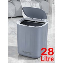Greentech Sensörlü 28 Litre Çöp Kovası (Şarj Edilebilir Lityum Pilli) / GT-SC07G