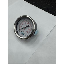 Normadia Ø 100 mm Gliserinli Manometre 1/2'' Arkadan Bağlantı, 0-25 Bar, Pirinç Inox