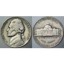 Banknoting Amerika 5 Cent 1947 Jefferson Nıckel.