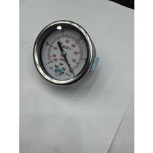 Normadia Ø 50 mm Gliserinli Tip Manometre, 1/4'' Arka Bağlantı, Pnötip, 304 Inox Pirinç