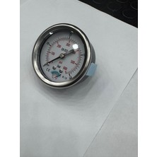 Normadia Ø 50MM Gliserinli Manometre 1/4" Arkadan Bağlantı, 0-40BAR, Paslanmaz Pirinç