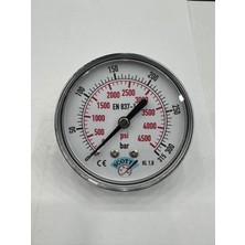 Normadia Ø 40 mm Gliserinli Manometre 1/8'' Bağlantı, 304 Inox Pirinç, 0-315BAR