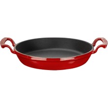 Lava Demir Döküm Yuvarlak 20 Cm Kulplu Tava Kırmızı