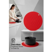 Butik Mey Ithalat® Juliette Serisi - Isıya Dayanıklı Bal Peteği Kaymaz Silikon Yuvarlak Nihale