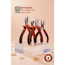 Butik Mey Ithalat® 4'lü Profesyonel Takı Tasarım & Hobi Pense Seti (Hassas Işçilik Kiti)