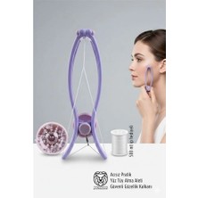 Butik Mey Ithalat® Acısız Pratik Yüz Tüy Alma Aleti & 500 Metre Yedek Ipli Epilasyon Yayı Pürüzsüz Dokunuş