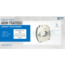 Normadia 1000/5 Akım Trafosu 60X10, Cl:0,5, 10 Va, Yüksek Performans ve Güvenilirlik