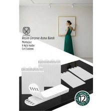 Butik Mey Ithalat® Güçlü Resim Çerçeve Asma Bandı 12'li Set - 6kg Taşıma Kapasiteli Duvar Delmeyen Cırt Sistemi