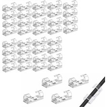 Normadia Pratik Kablo Düzenleyici Klipsler Seti, Duvar ve Fayans Için Yapışkanlı Tutucu