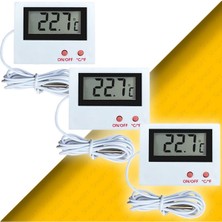 Normadia 3'lü Mini Kablolu Dijital Termometre Seti, Hassas Ölçüm Sağlar