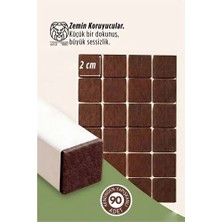 Butik Mey Ithalat® 90 Adet Kendinden Yapışkanlı 2x2 cm Premium Zemin Koruyucu Keçe Seti