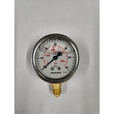 Normadia Çap 63, Alt Çap 60 Bar Gliserinli Yüksek Hassas Manometre