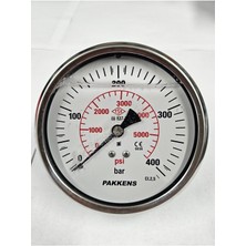 Normadia Çap 100 Arka 400 Bar Gliserinli Manometre, Dayanıklı ve Hassas Ölçüm Cihazı