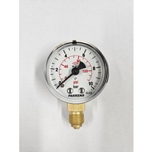 Normadia 50 mm Çap Alttan 10 Bar Kuru Manometre, Güvenilir Ölçüm Cihazı