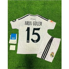 R. Madridd 2024/25 Yeni Sezon Arda-Güler Iç Saha Çocuk Beyaz 4 Lü Set Forması