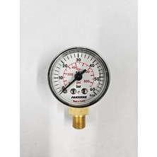 Normadia Çap 40, Alttan 60 Bar, Kuru Manometre, Yüksek Hassasiyet